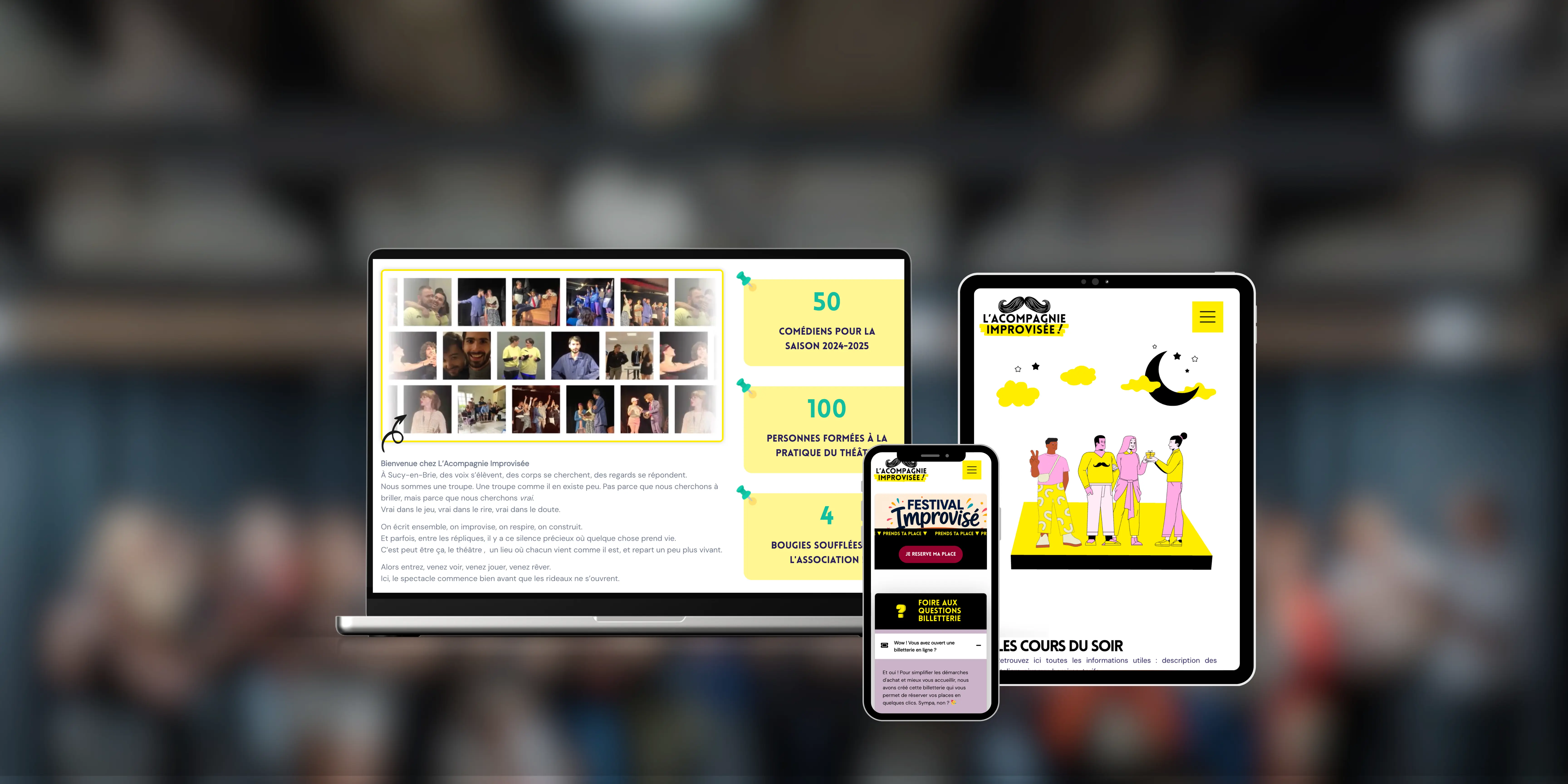 Projet L'Compagnie Improvisée — Site vitrine